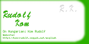 rudolf kom business card